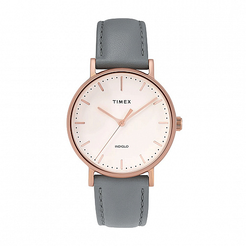 Fairfield 37mm Leather Strap - Gray
